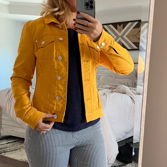 Guess Mustard Yellow Denin Jacket - Size S - Picture 5 of 5